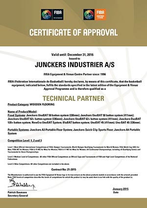 Международные Сертификаты на продукцию Junckers